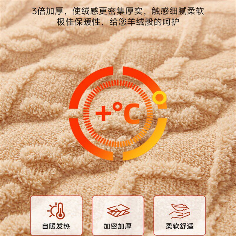 羊羔绒榻榻米冬床垫被褥铺底家用保暖牛奶绒可折叠防滑地铺软垫子