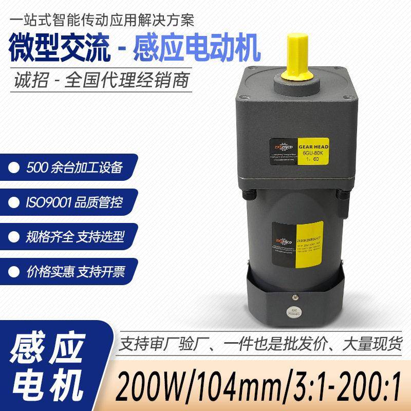 200w齿轮速电机220v380v相交流感应速电机正反转低速小马达