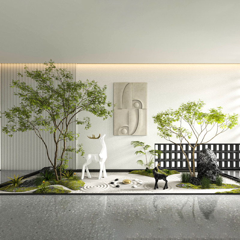 仿真绿植室内造景别墅软装设计定制装饰大型假树落地盆栽仿生植物