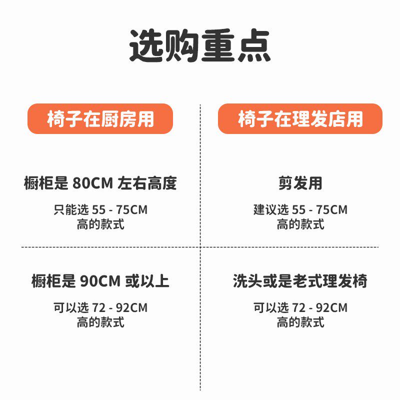厨房炒菜洗碗椅子靠背腿疼专用椅家用旋转升降万向轮理发师加高椅