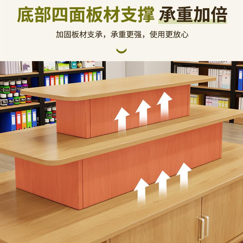 超市货架展示架多层置物架便利店文具店中岛柜流水台陈列架展示柜