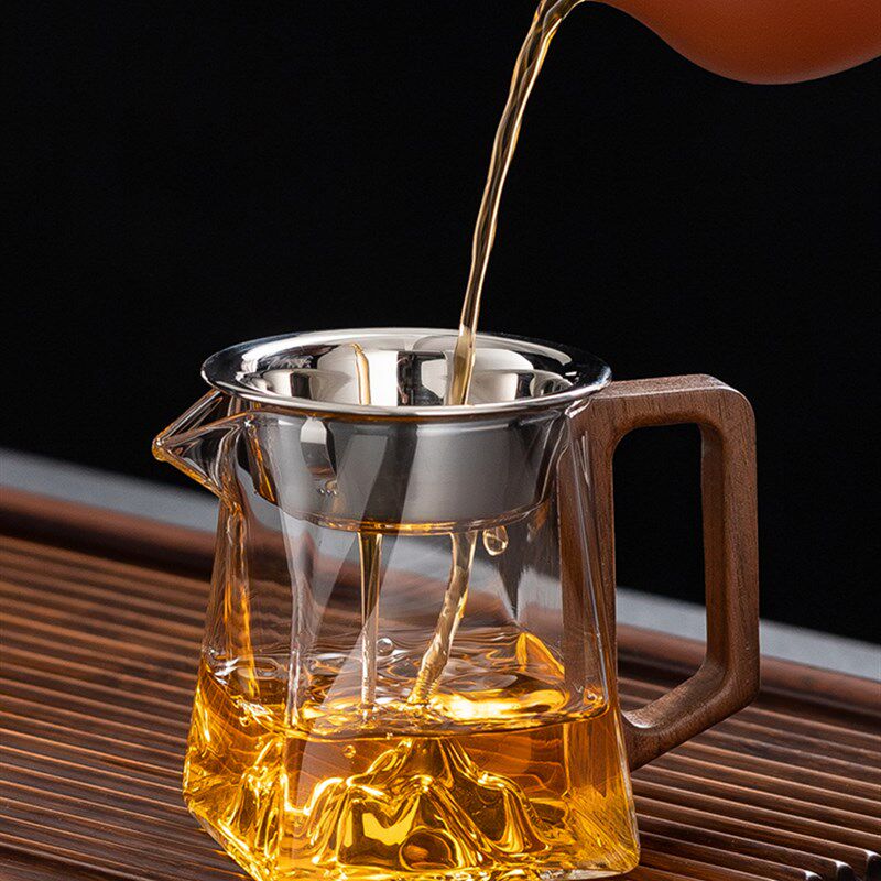 观山公道杯玻璃耐热茶漏过滤一体套装加厚公杯分茶器高档功夫茶具
