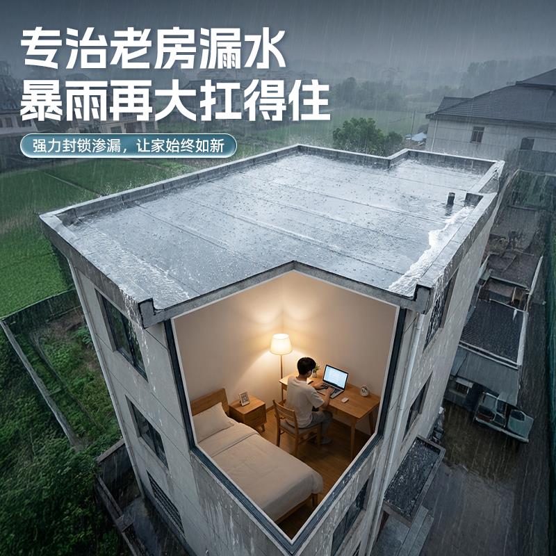 楼房屋顶防水卷材自粘贴SBS沥青胶布彩钢瓦隔热材料裂缝补漏胶带