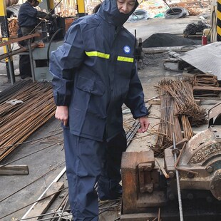 针织布雨衣雨裤套装电动摩托车加厚骑行分体透气反光外卖防暴雨