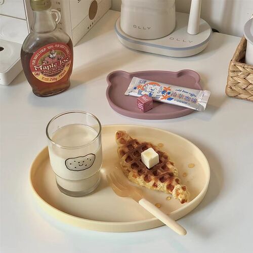 韩国modui宝宝分格餐盘儿童硅胶碗吸盘碗辅食碗学吃饭碗防摔餐具