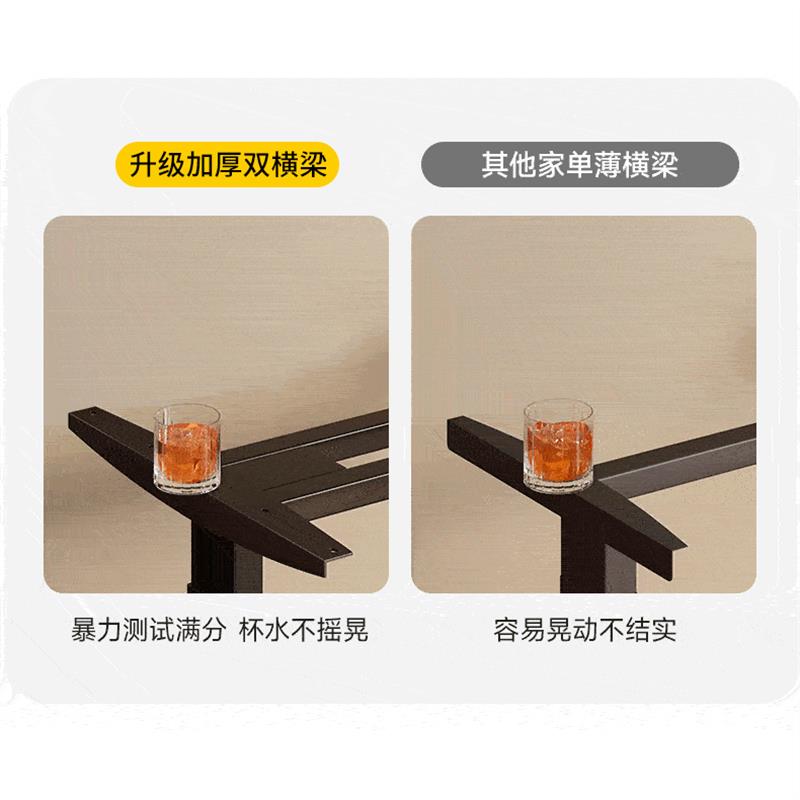 实木电动升降书桌儿童学习桌现代简约办公桌工作台家用双人电脑桌