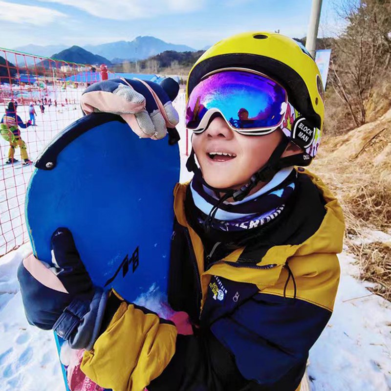儿童滑雪镜单板双板雪地登山大球面高清双层防雾防紫外线护目眼镜