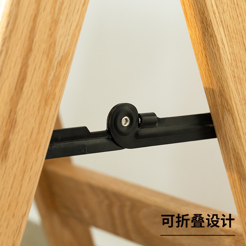 实木梯凳家用可折叠凳子简约橡木登高凳小户型家用三步爬梯置物架
