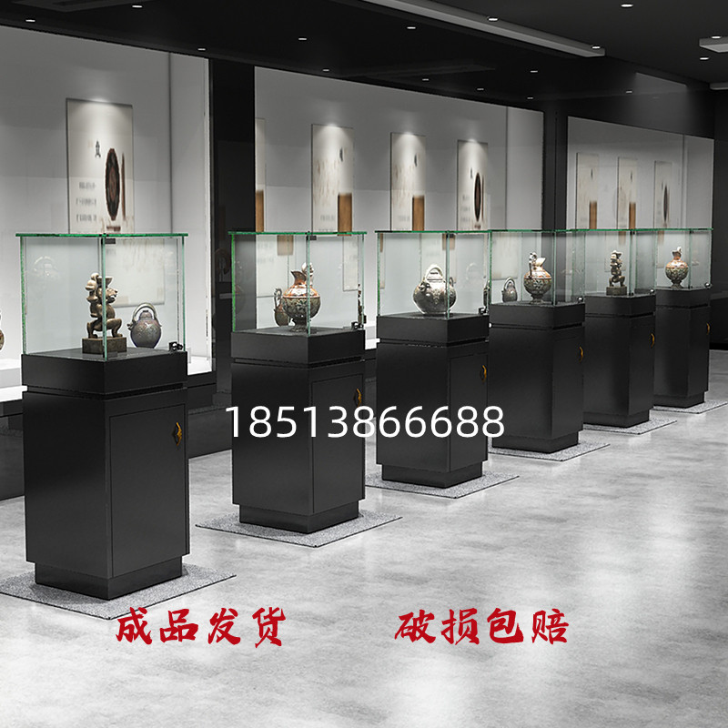 古董玉器陶瓷产品展示柜博物馆文物展览柜台木质珠宝首饰玻璃柜台