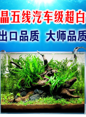 NHJ新汉江金晶超白玻璃鱼缸水草缸造景小中大型缸定制鱼缸 包邮