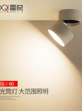 明装筒灯LED射灯家用吸顶天花板灯免钻孔走廊走道灯客厅散光轨道