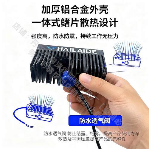 适用解放J6V/J6G/J7遮阳板罩LED射灯J6L/J6P改装远近可调高亮防水