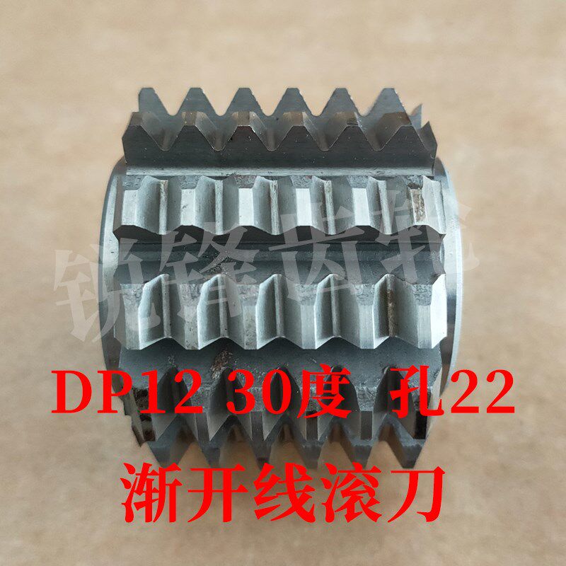 渐开线滚刀 DP12 压力角30度 内孔22 河冶高速钢6542
