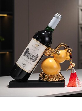 葫芦红酒架摆件家居创意客厅葡萄酒架中式餐边柜酒托酒柜装饰品