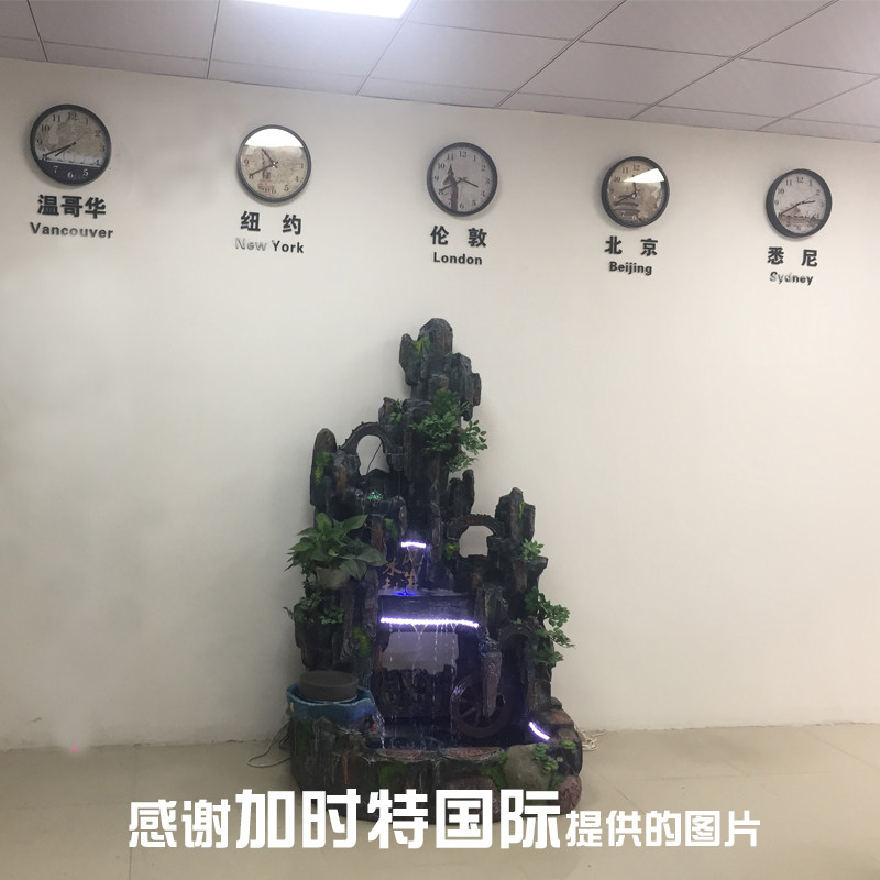 世界时区宾馆酒店前台大厅挂钟大堂创地图意专用静音石英钟表时钟