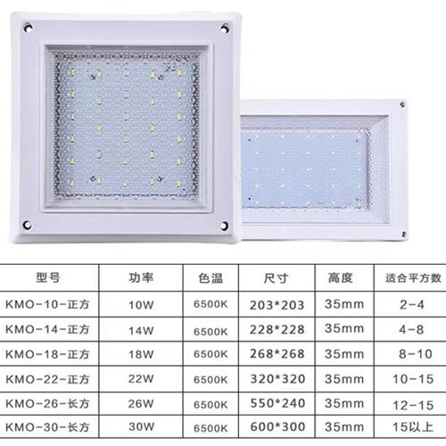led明装打螺丝固定厨房灯卫生间洗手间灯阳台过道防水防雾吸顶灯