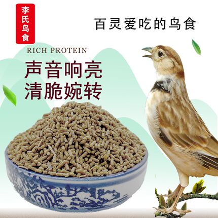 贵州李氏百灵鸟食饲料提性壮膘百灵专用饲料云雀文鸟食料鸟食通用