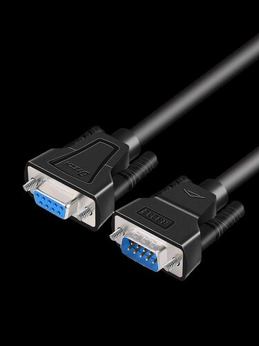 帝特九针9针串口线com数据线db9公延长线RS232线交叉母对母连接线