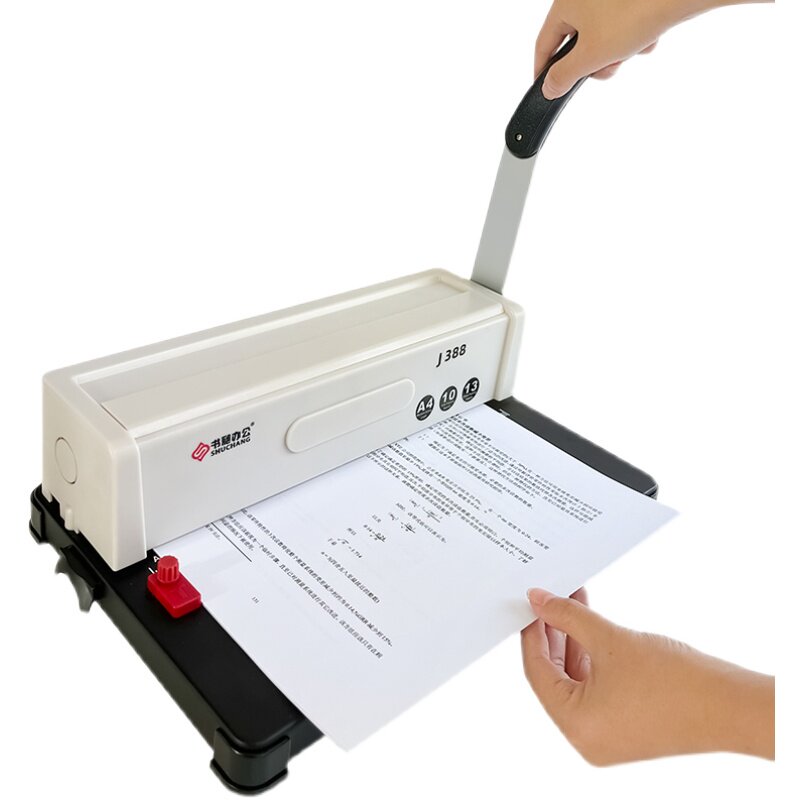 J388装订机手动打孔机十孔夹条装订机a3a4档案专用打孔机合同标书