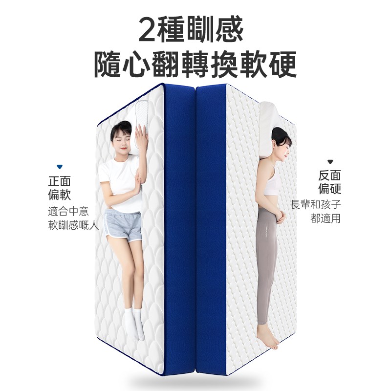 (香港地区包邮)盒子卷包床垫席梦思家用乳胶记忆棉压缩弹簧床褥