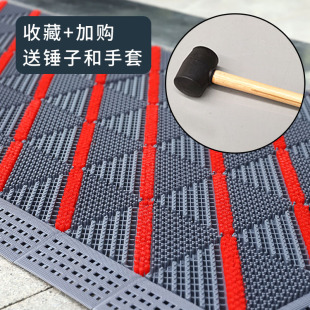 商场大门防滑疏水凉垫入户台阶室外去灰地垫防摔塑料垫门口加厚地