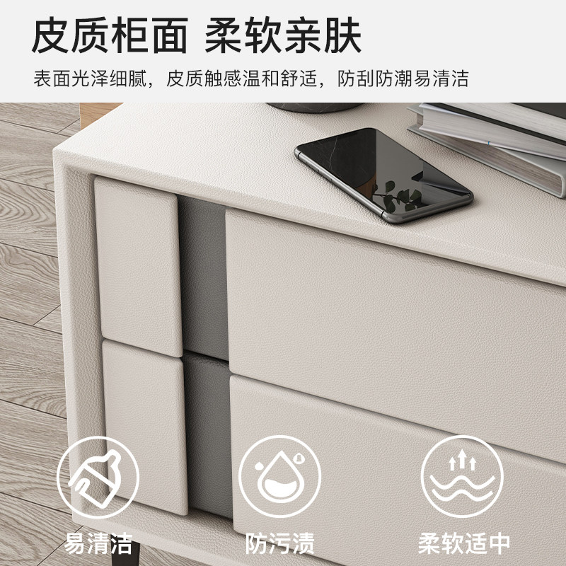 床头柜实木现代简约多功能床边储物柜网红小型床头置物架清仓柜子
