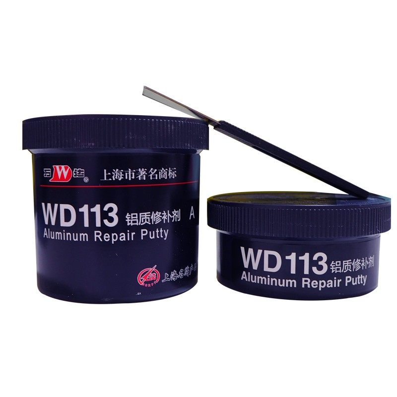 上海康达万达WD113铝质修补剂金属铸铝合金发动机缸体修复胶250g