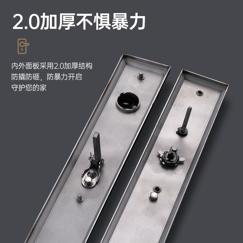 豪华C级大门锁 防盗机械门锁 简易轻奢 304不锈钢锁 别墅客厅锁