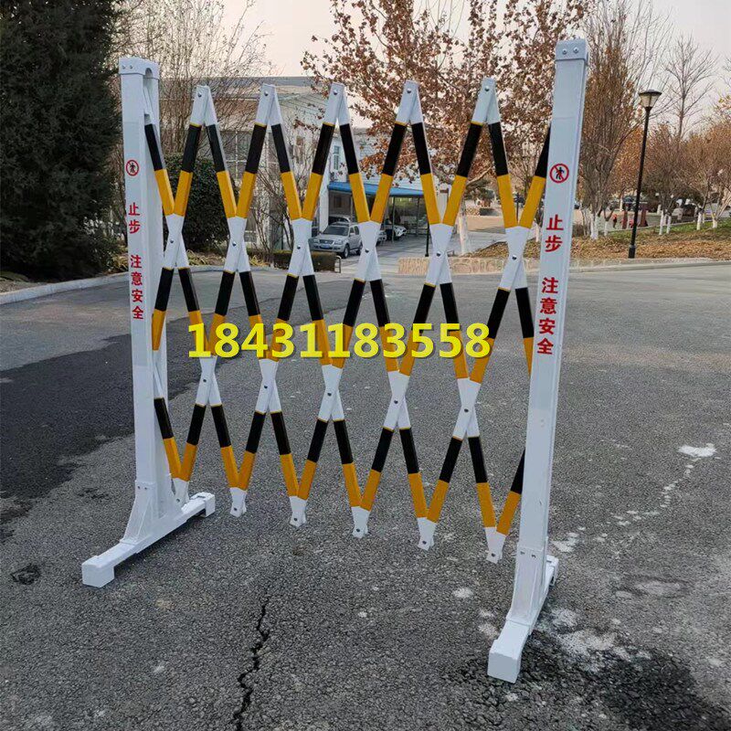 移动伸缩围栏硬质折叠电力施工围挡PVC塑钢道路警示安全隔离栅栏