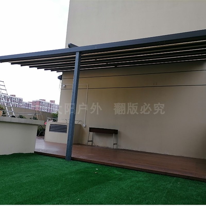 铝合金电动天幕遮阳棚伸缩式阳台防晒隔热顶棚