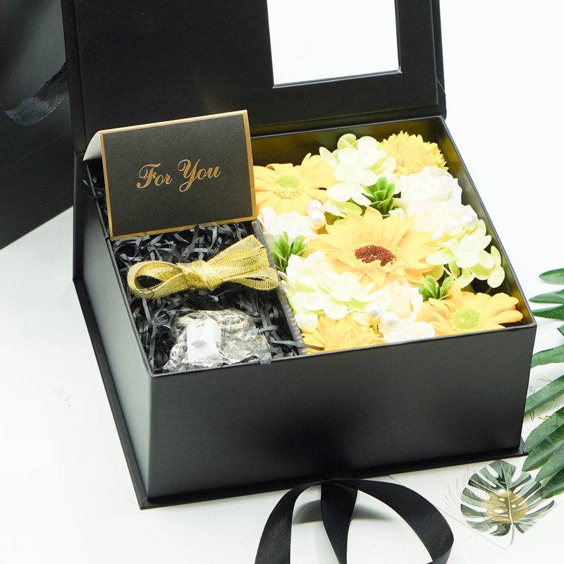现金礼盒抖音教师节香皂花玫瑰送老师礼品盒生日礼物盒结婚妈妈