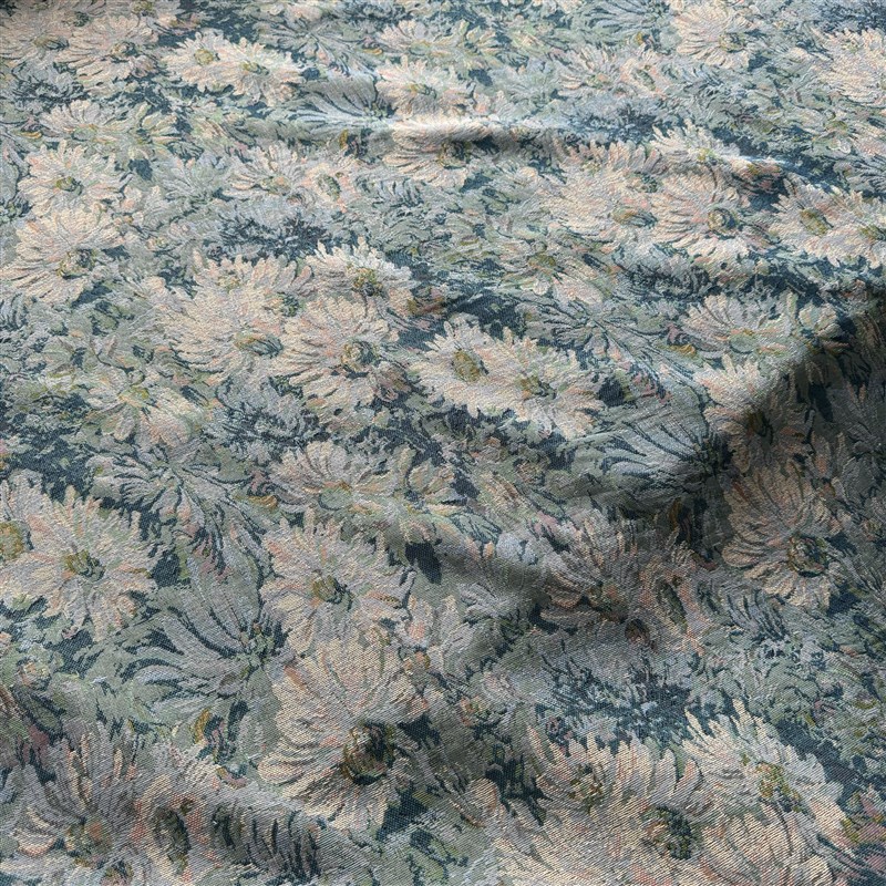 一米价 莫奈油画风提花布设计师面料箱包服装布DIY沙发抱枕靠垫布