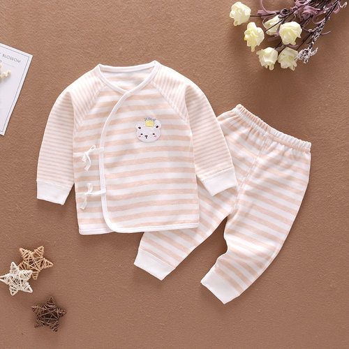 新生婴儿衣服男女宝宝0-3月2纯棉无骨秋冬打底内衣秋衣裤分体套装