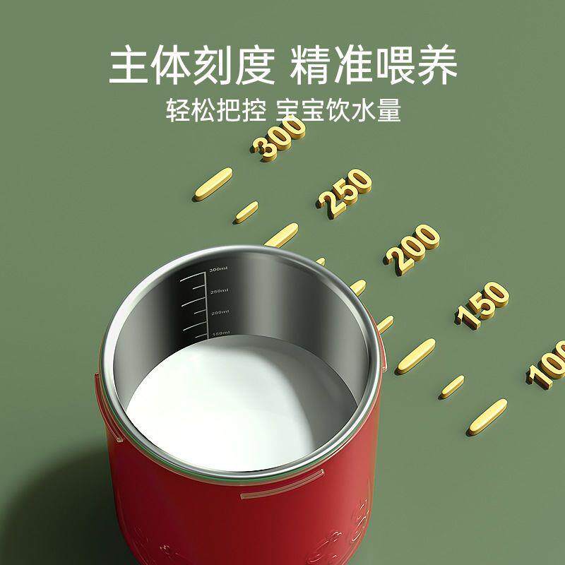 牛奶杯儿童刻度三岁以上儿童吸管杯直饮不锈钢宝宝吸管泡奶喝水杯