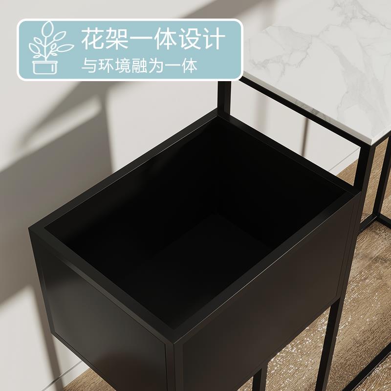 创意入户正对门艺术玄关台轻奢岩板玄关桌进门花架靠墙置物架桌子