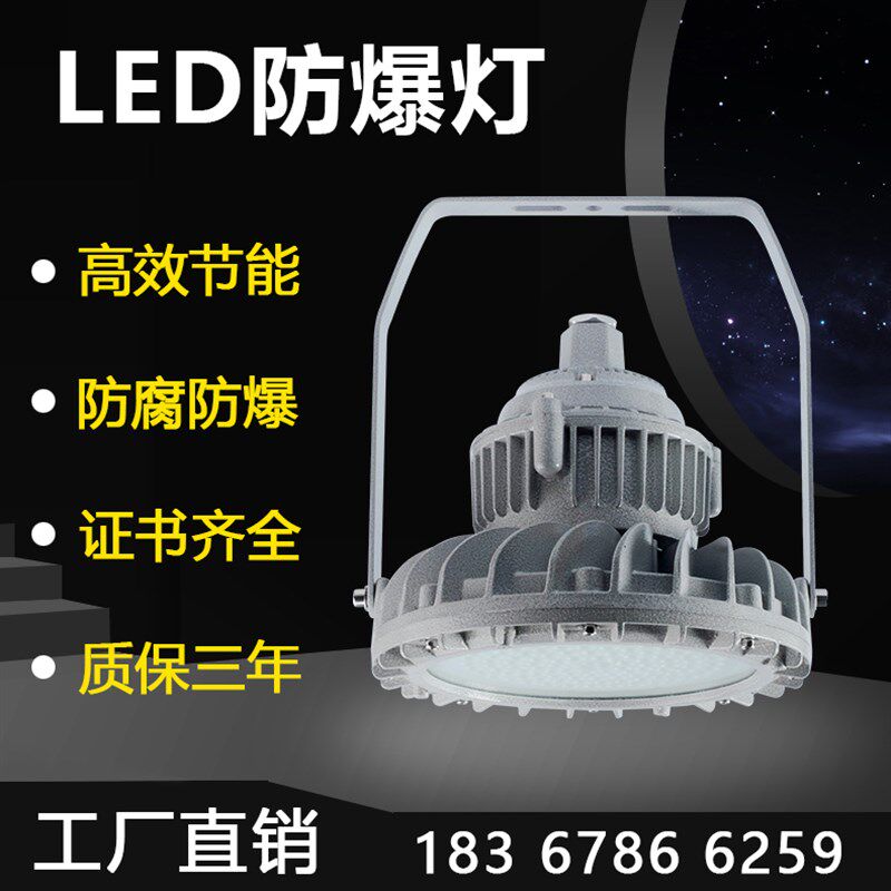 隔爆型LED防爆灯60W100W化工厂仓库免维护防爆泛光平台灯150W圆形