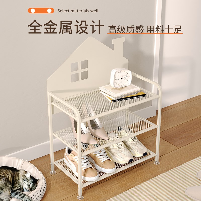 小房子儿童鞋架粉色家用宝宝专用鞋架子门口置物架简易迷你小鞋柜