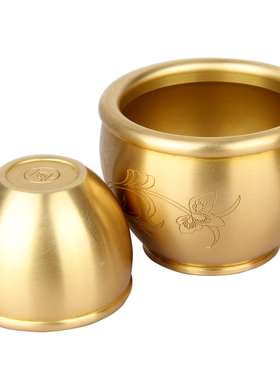 朴器铜缸摆件烟缸水缸狮头聚宝盆装饰品中国风