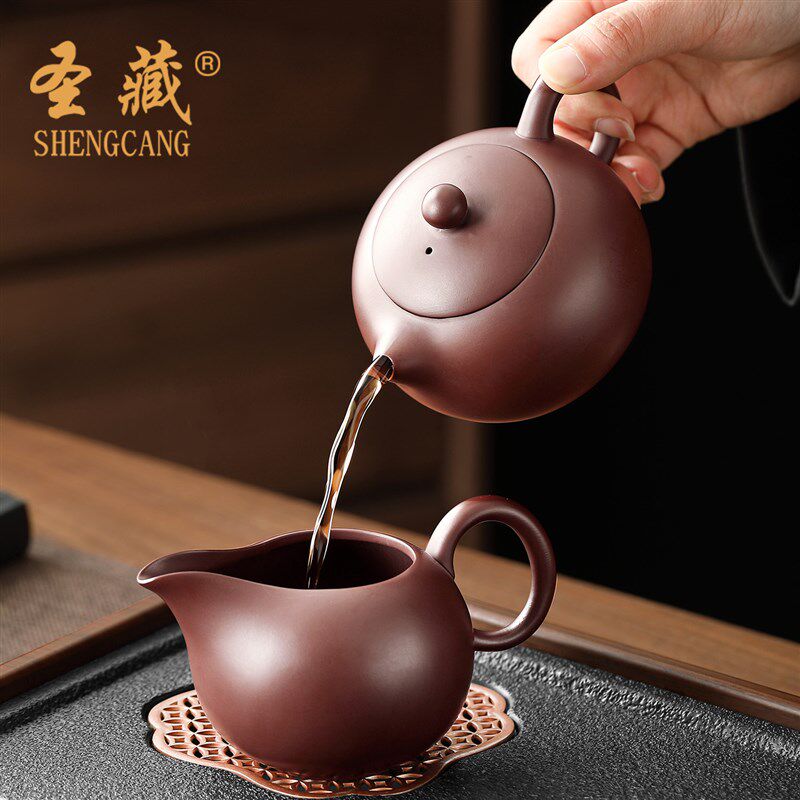 紫砂功夫茶具套装2026新款年轻人高端老紫泥西施茶壶喝茶泡茶专用
