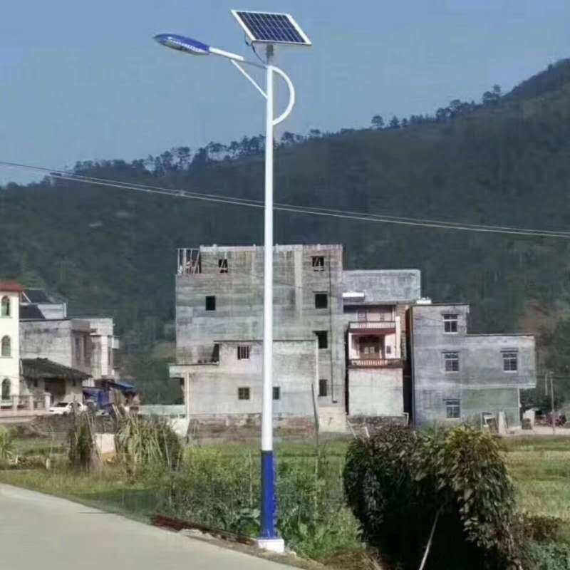 LED太阳能路灯6米50W60W新农村街道照明灯太阳能电池灯头配件