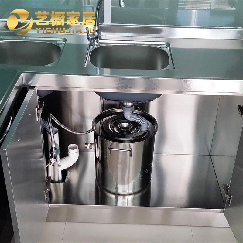 重庆不锈钢橱柜定做台面整体304 厨房装修灶台橱柜一体式家用厨柜