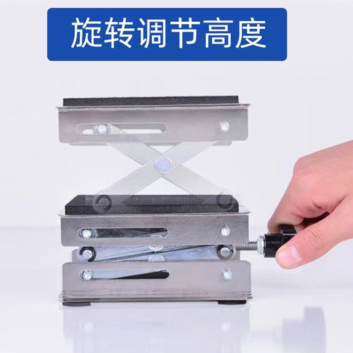厨房食物垃圾处理器缓震减震支架厨余粉碎机可调节不锈钢承重托盘