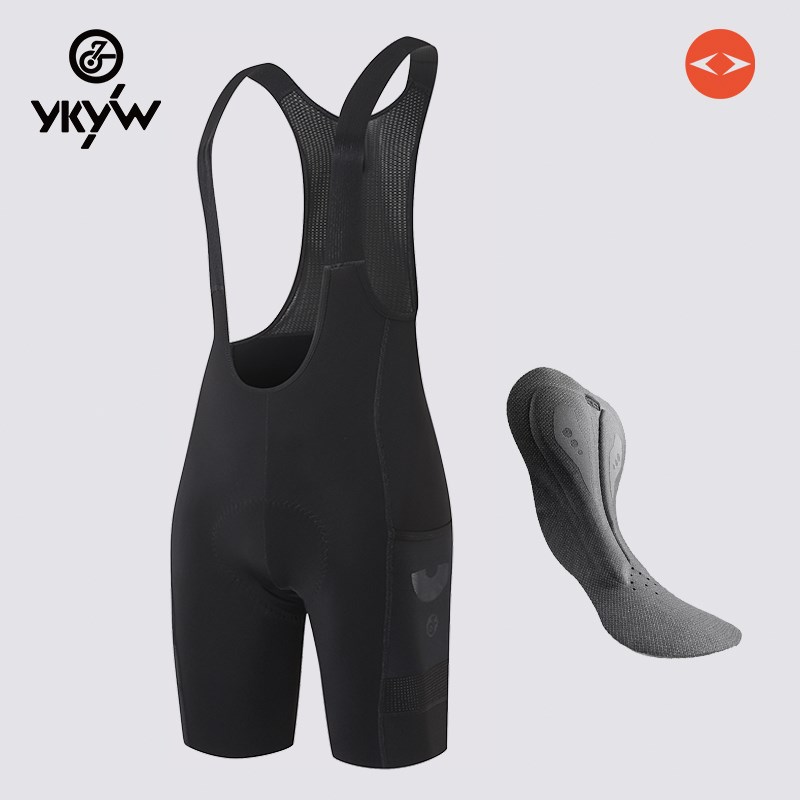 YKYW轻量背带骑行服短裤男款夏季公路山地双箭头坐垫双侧网兜储物