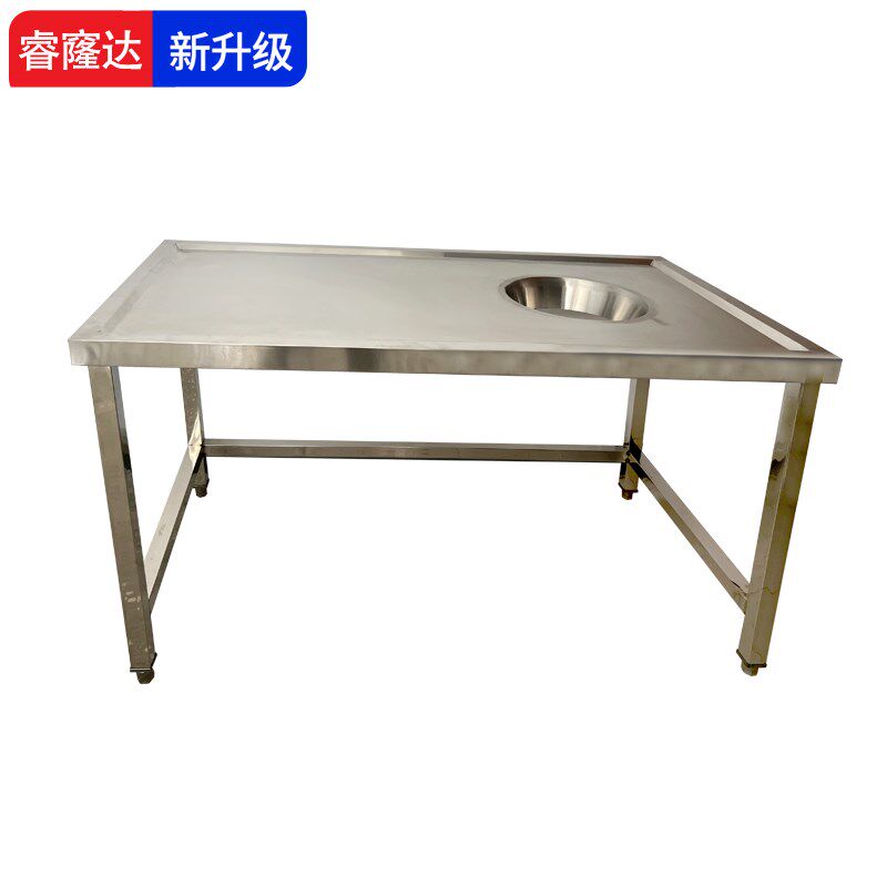 商用不锈钢残食台带平台切配丢垃圾操作一体食堂水果店垃圾桶厨房