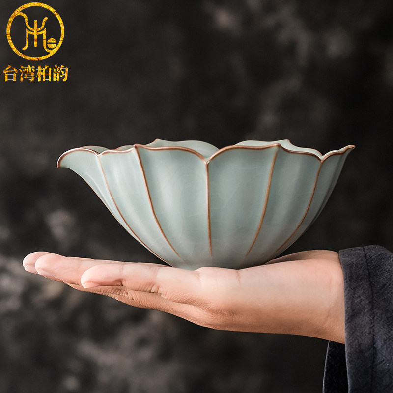 柏韵邱卫国闻香茶海汝窑开片冰裂釉公道杯汝瓷茶具茶道配件分茶器
