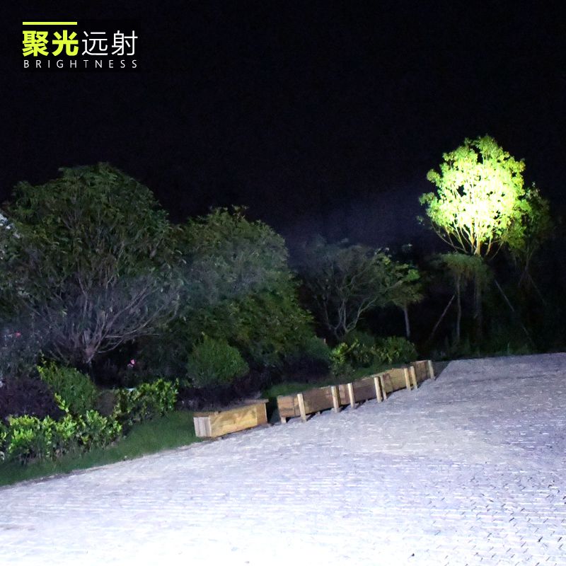 沃尔森led强光手电筒充电灯手提探照灯超亮户外远射氙气家用5000
