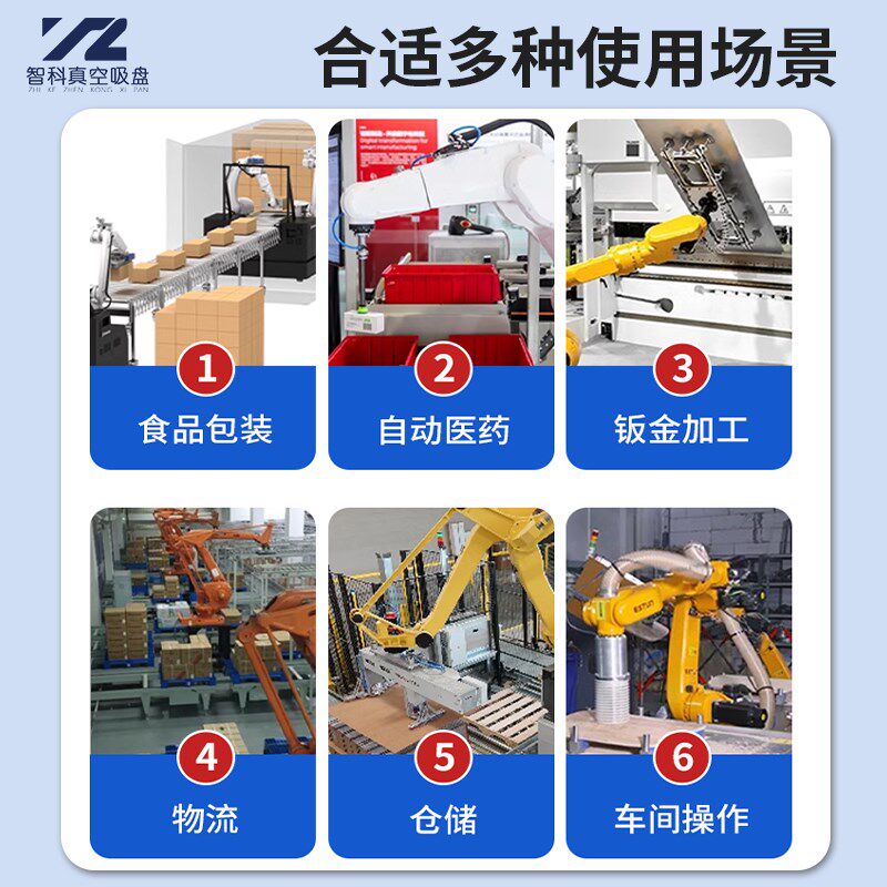 集成式海绵吸具工业自动化机械手无痕重载包装机码垛搬运海绵吸盘