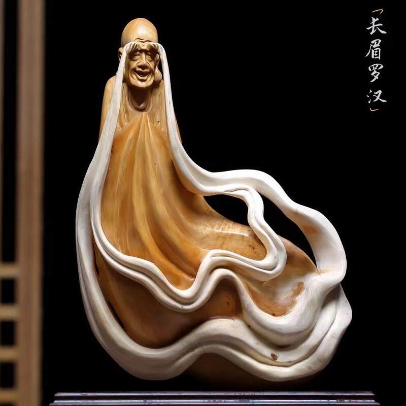 北太行崖柏根雕寿星罗汉财神木雕摆件弥勒观音山水人物客厅工艺品