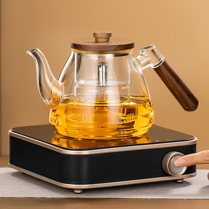 玻璃煮茶壶蒸煮一体两用喷淋式煮茶器电陶炉烧水泡茶白茶蒸汽茶壶
