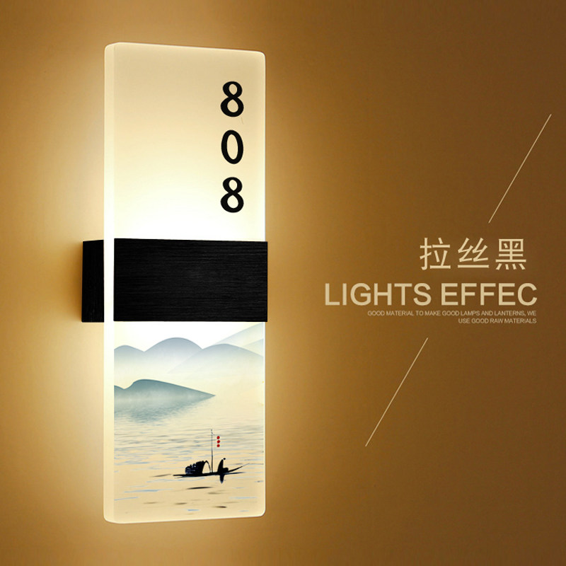 亚克力发光门牌号定制宾馆包厢号码牌足浴民宿房间数字牌标识标牌